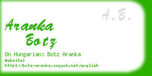 aranka botz business card